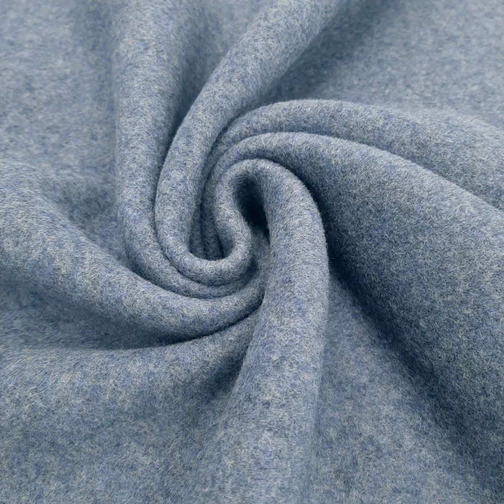Organic Cotton Fleece - bomuldsfleece af høj kvalitet - økologisk bomuld - Blå melange