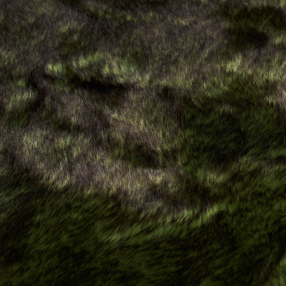 Forest Wolf vævet pels (mørkegrøn/beige-brun) 10cm skridt