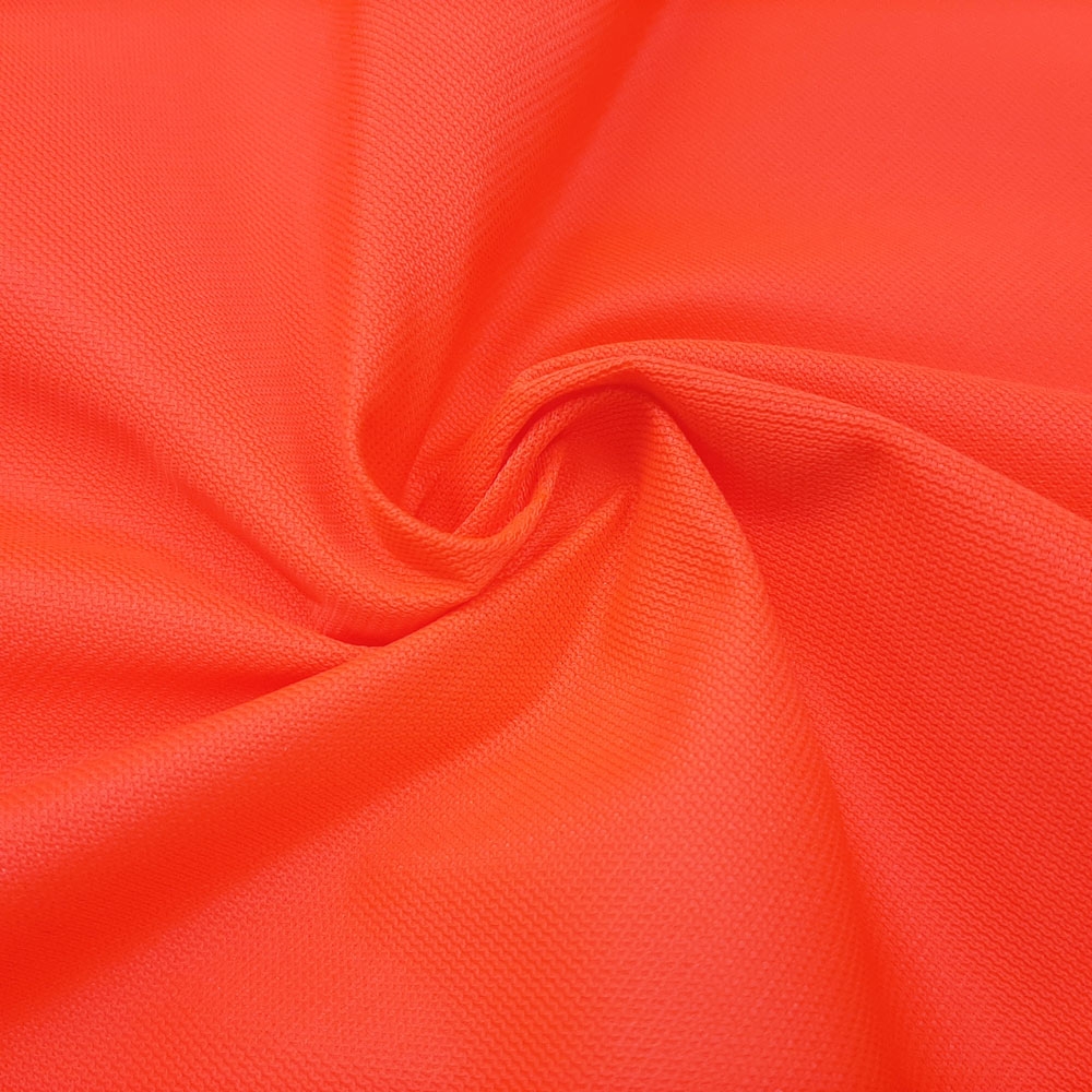 Ava Flagstof - Flagstrik af polyester - Neonrød EN 20471