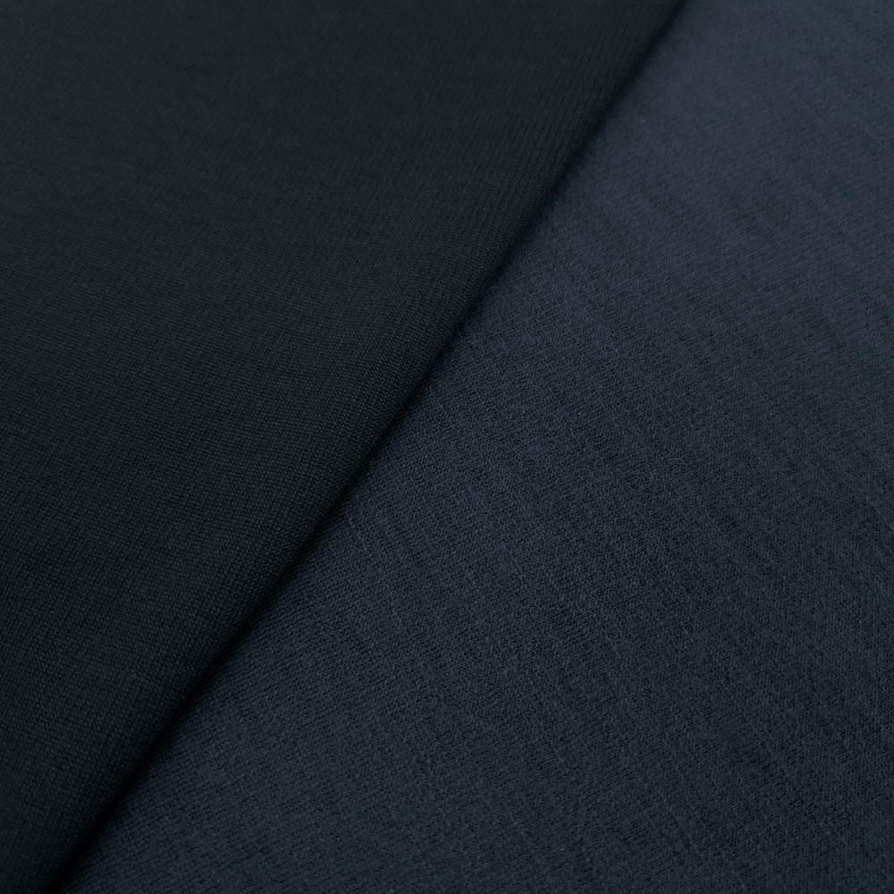 Amanda - Merino Double Face Jersey - Oversize 170 cm - Mørkeblå melange / marineblå