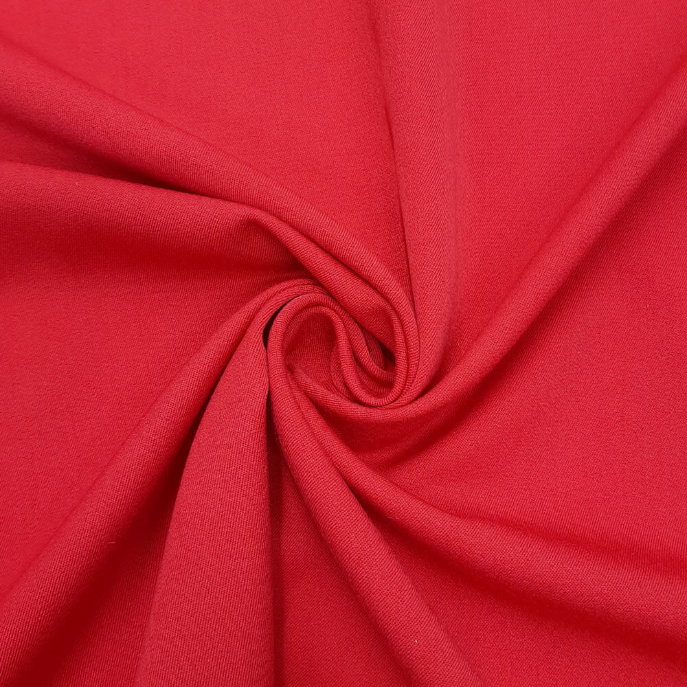 Uldklæde fin gabardine elastan - Tangor rød