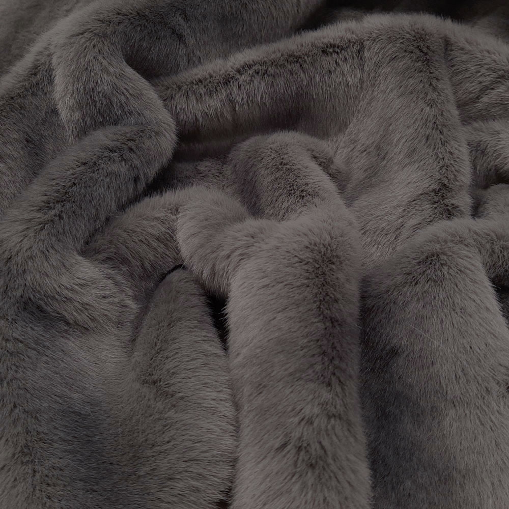 Hermelin vævet pels - Grå - Pr. 10 cm