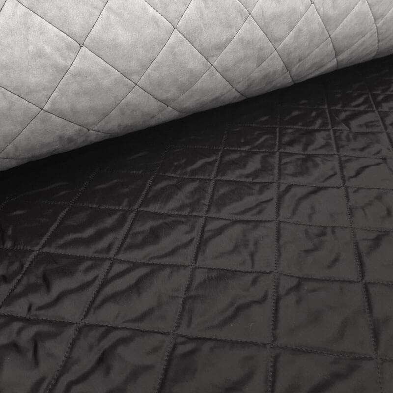 Luxury - Fine Rhadame Lining Quiltet - Sort