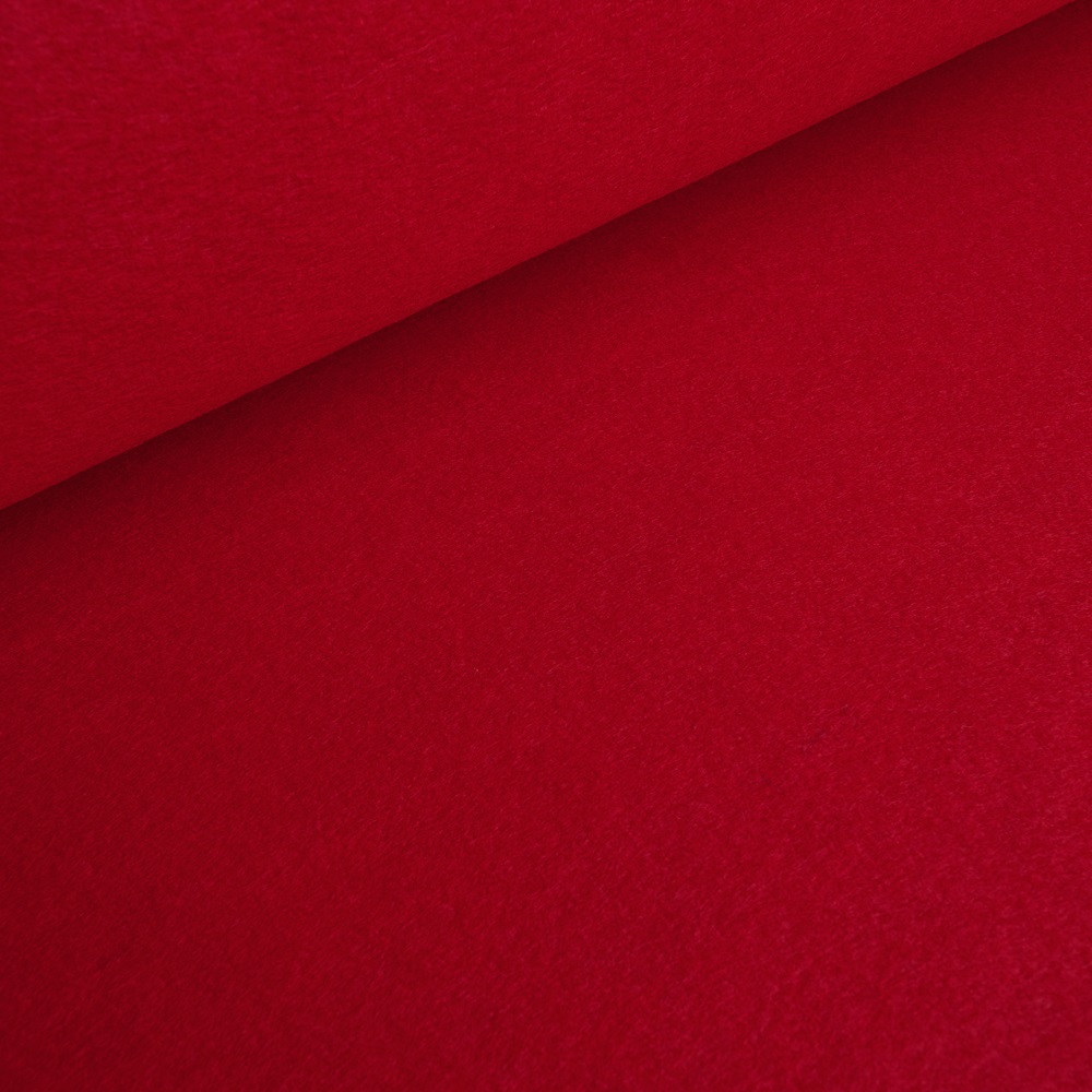 Filt - Håndværksfilt / Dekorationsfilt - Rød