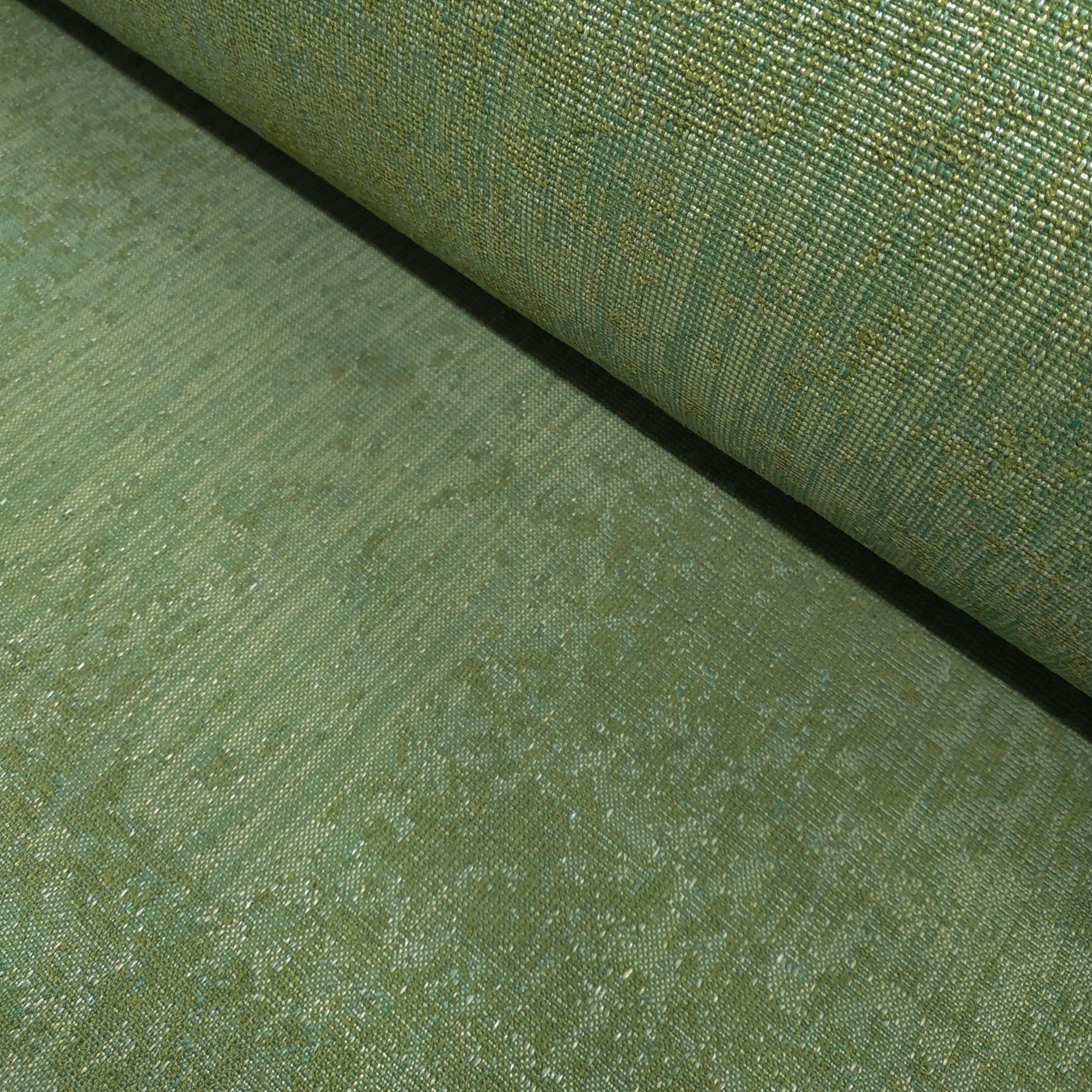 Møbelstof Wella - grøn/turkis melange