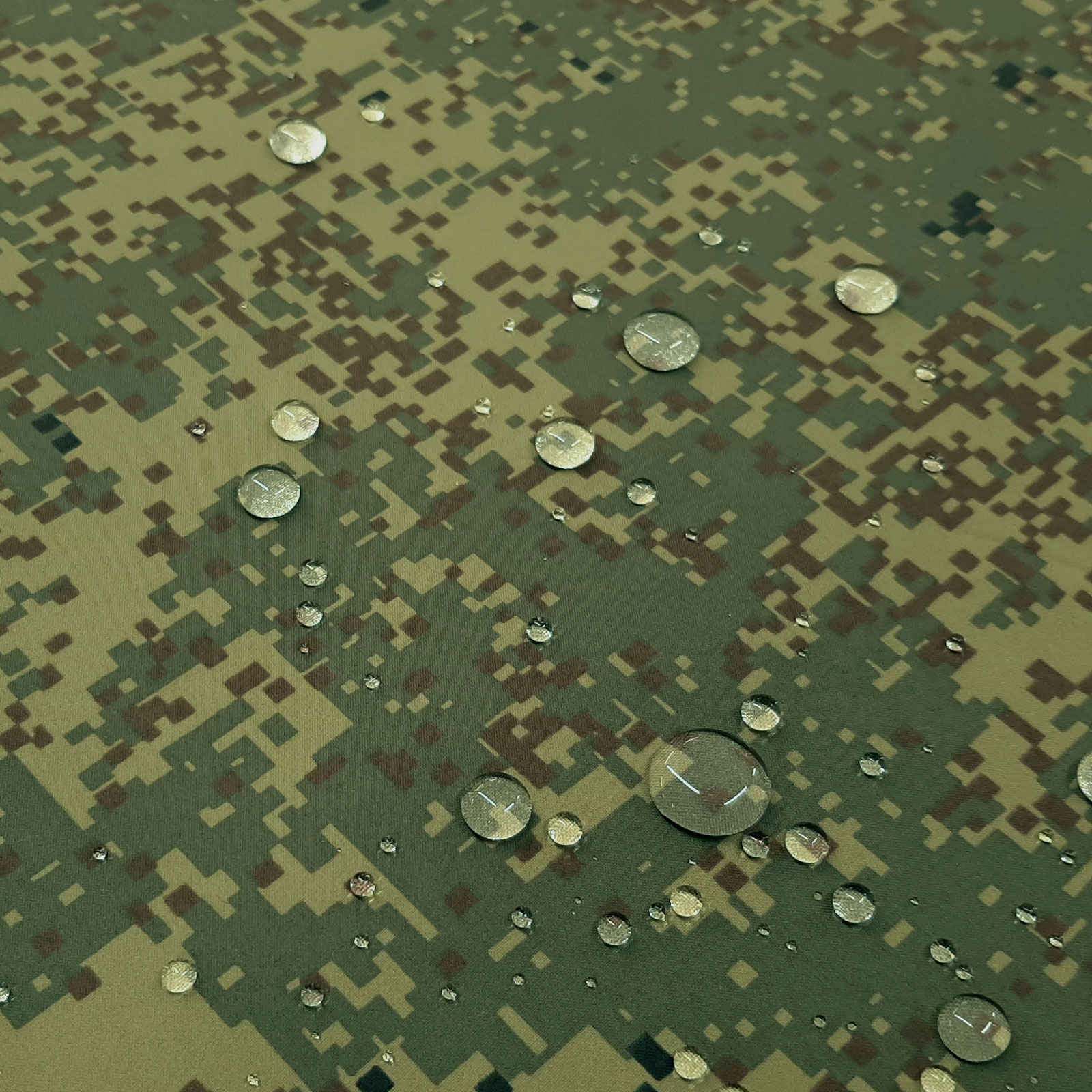 Pixel Camouflage Major - 2-lags laminat med PU-belægning - Flammehæmmende