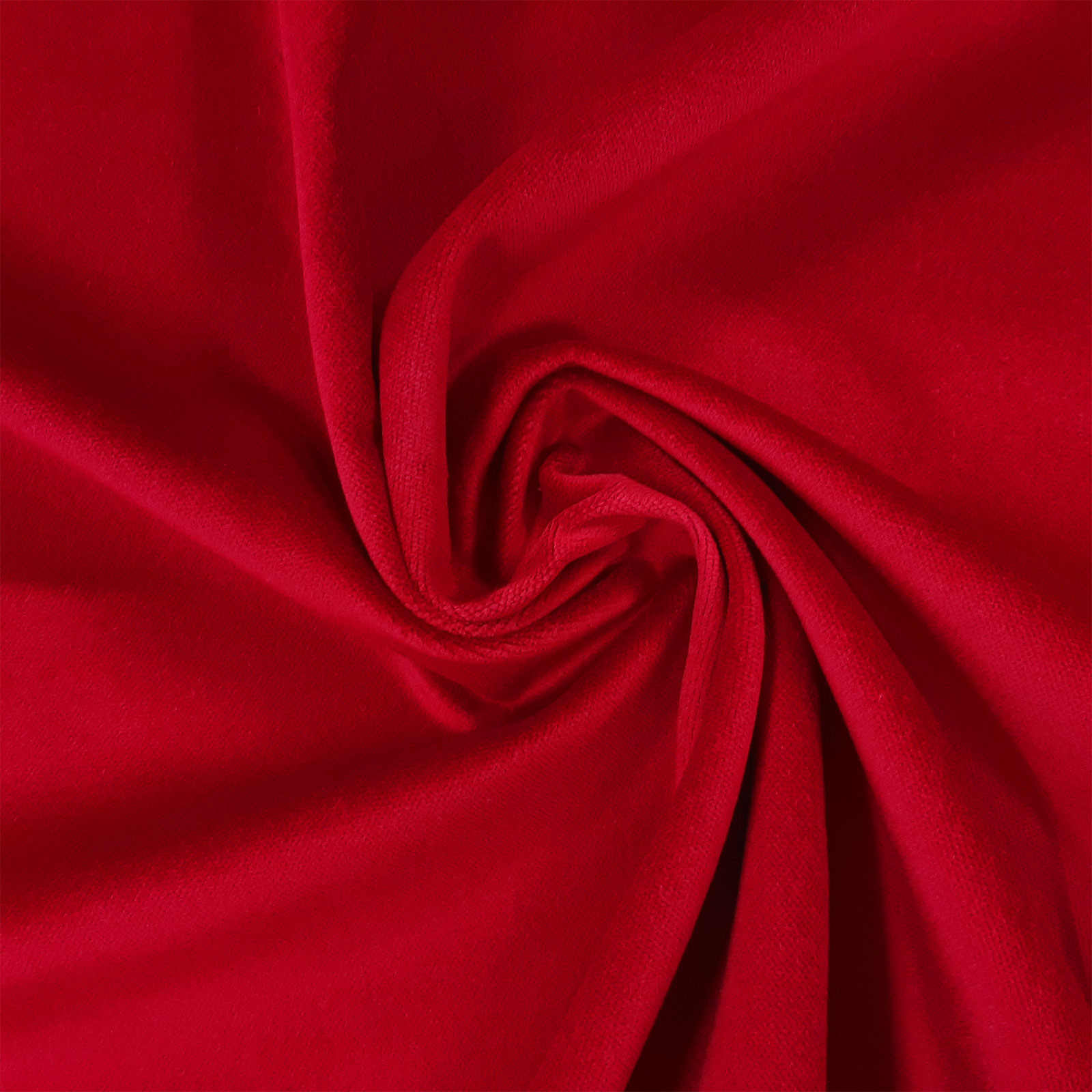Friedrich - Møbelstof fløjl - flammehæmmende stof - Rød